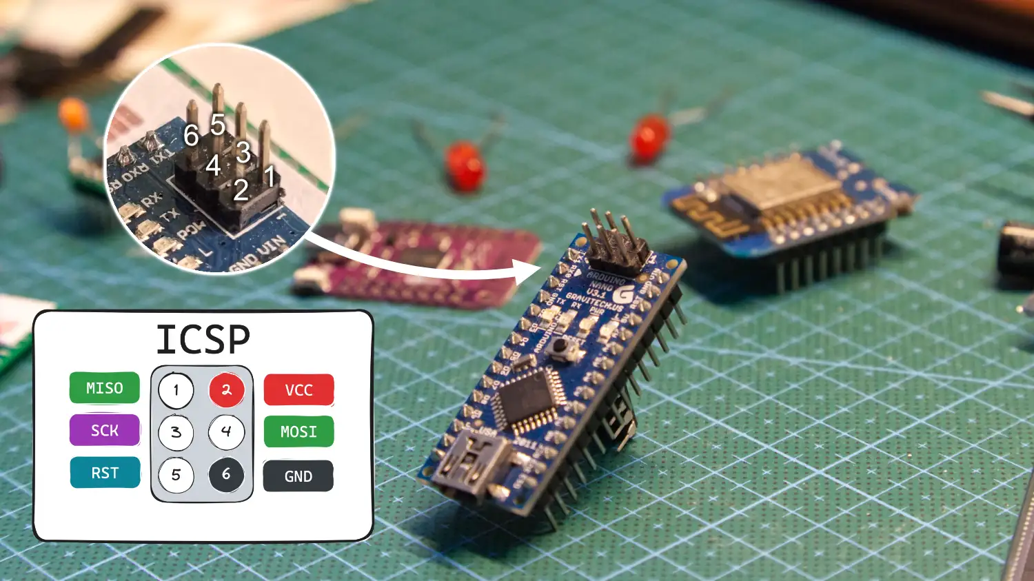 Arduino Nano Bootloader Upgrade Pinout Diagram