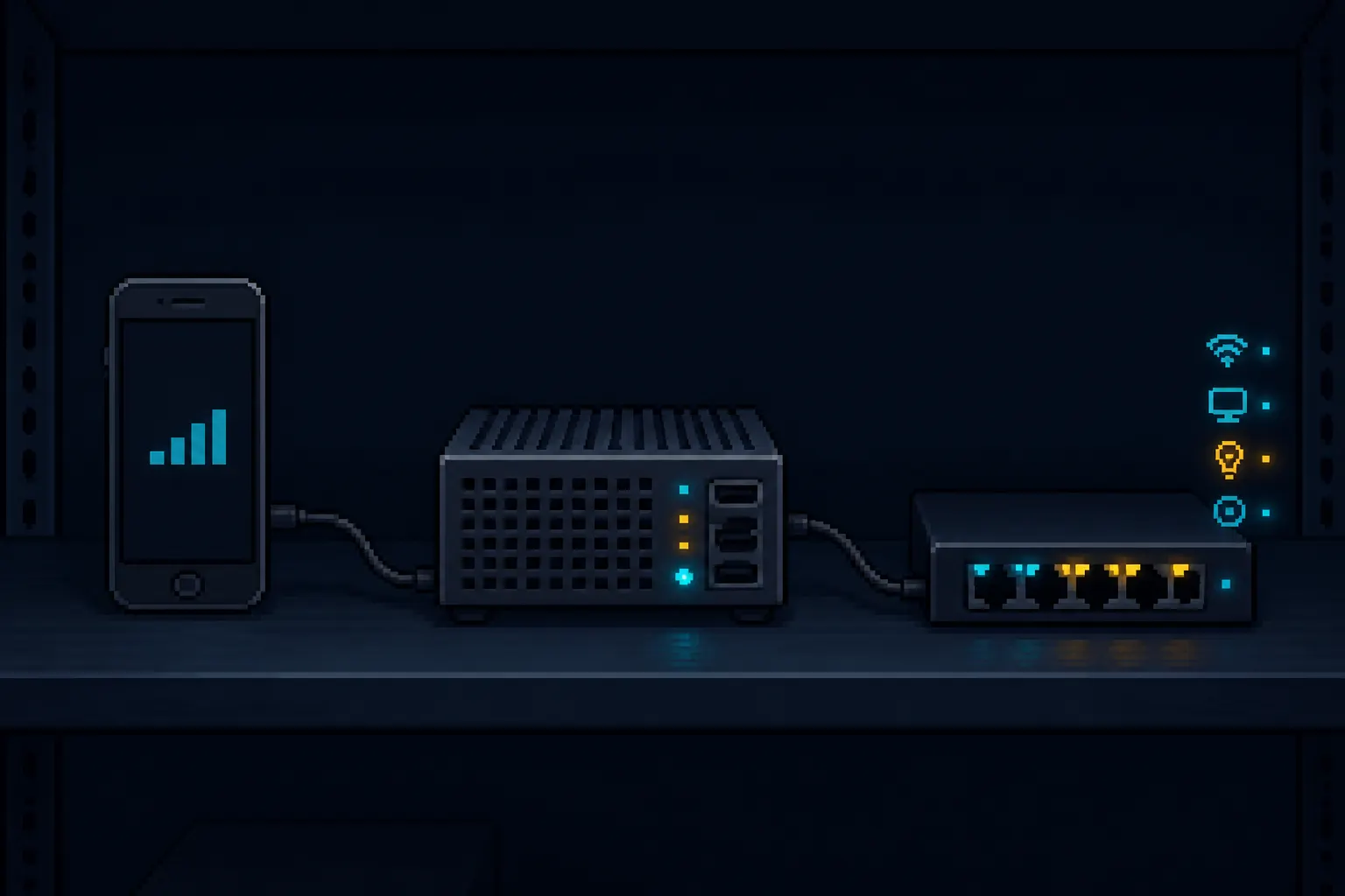 An old phone restoring a home network through a Proxmox VM